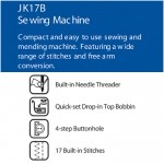 BROTHER/JK17B PORTABLE SEWING MACHINE